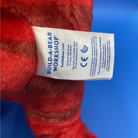 Build A Bear Plush Raptor Dinosaur Red Yellow BAB 18 Inch Stuff Animal - Picture 7 of 9